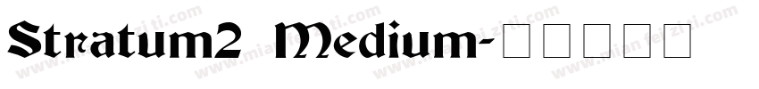 Stratum2 Medium字体转换